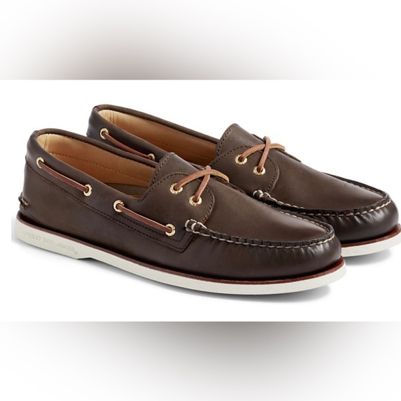 Sperry Authentic Original Gold Cup Mens Boat Shoes US9 0219493 Brown Leather - Picture 1 of 6